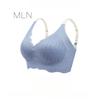 Gathered Bubble Cotton Lace Bra Underwear Without Steel Ring Soft Support Anti-sagging Sports Breathable and Comfortable Bra