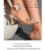 European Style Plus Size Open-Toe Bow High Heel Sandals