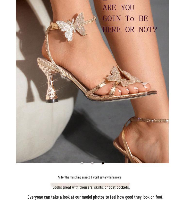 European Style Plus Size Open-Toe Bow High Heel Sandals