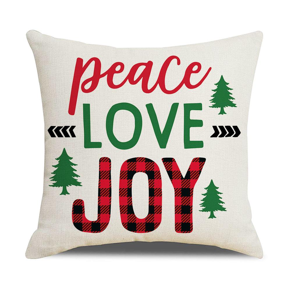 

Christmas Simple Print Series Linen Pillows Home Sofa Cushions Office Pillow Covers 45 * 45Cm (excluding pillow core)