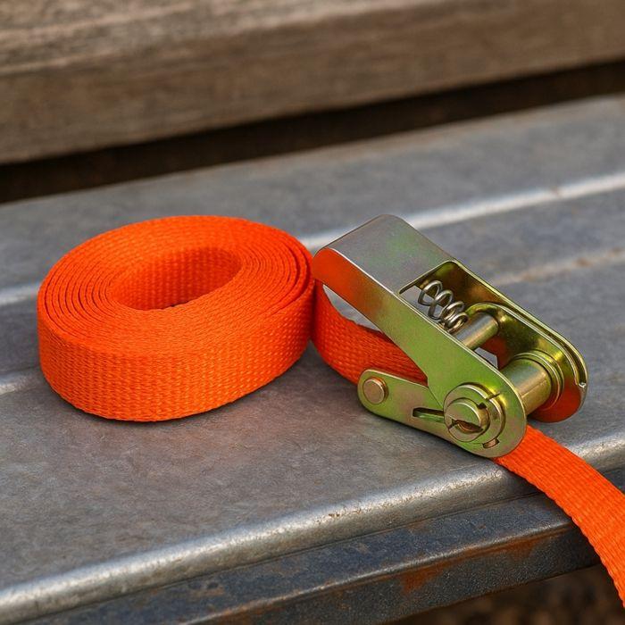 Ratschengurt 4,5m x 25mm – Verstärkt für Transport &; Wird geladen
