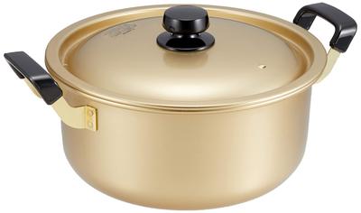Hokuriku Aluminum Pot 26cm Gas Stove Lightweight Pure Oxalic Acid Full of Flavor Made In Japan Two-handled [For Only]