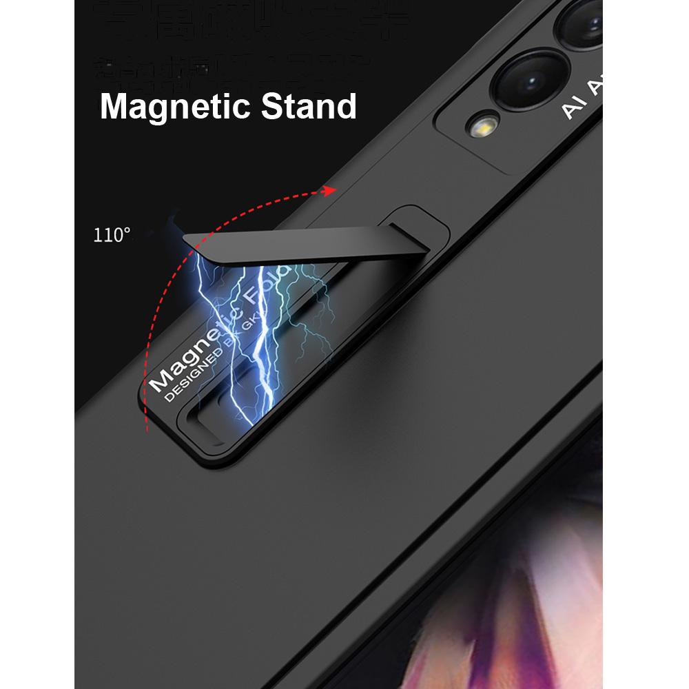 For Samsung Galaxy Z Fold 3 Case With Kickstand Ultra Thin Armor Shockproof Case For Samsung Z Fold 3 5G Phone Case Cover