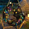 Stained Glass Cat Ornament Style Black And Magic Coffee Cup Hanging for Window Wall Modern Bedroom Decor, Acrylic Sun Catcher Art Decor with