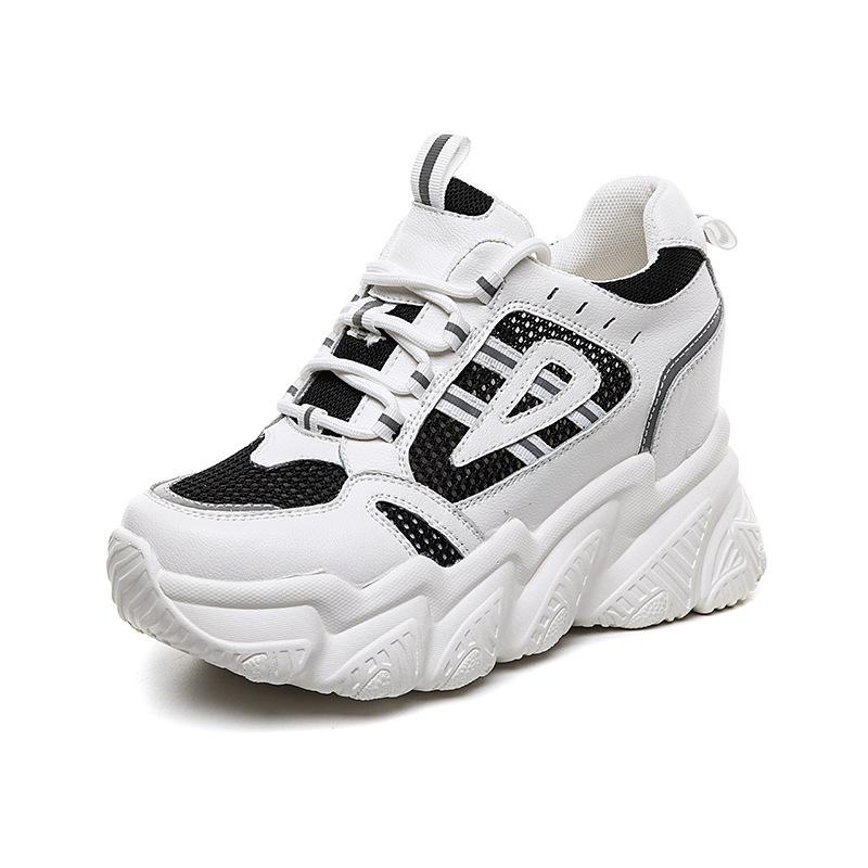 Inner heightening dad shoes summer new breathable ins trendy shoes platform running sneakers casual