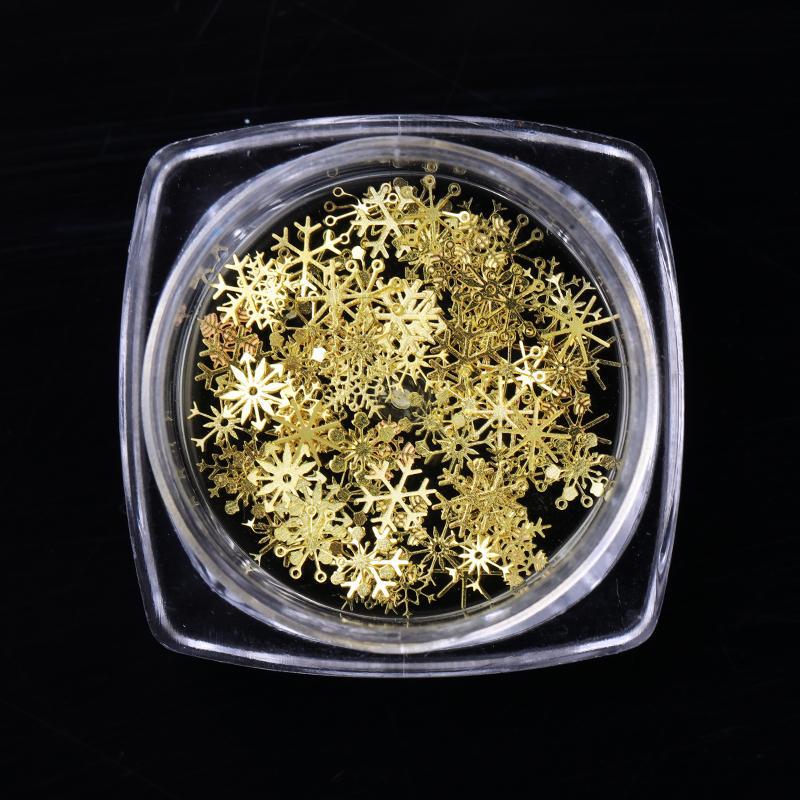 Nail Art Thin Patch Nail Art Nail Decoration Christmas Gold Gold Color Christmas Metallic Sequins