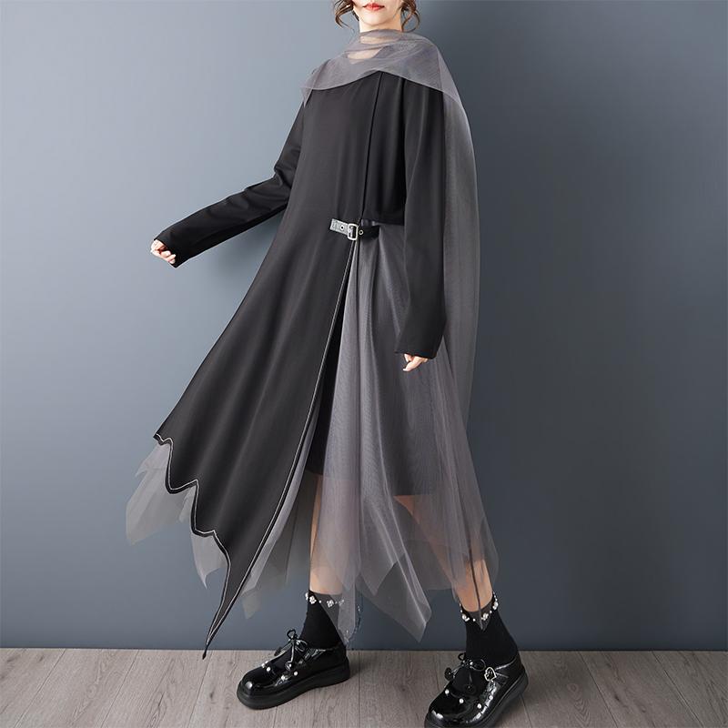 Langarm Plus Size Vintage Neu in Kleidern für Damen Casual Locker Frühling Sommer Herbst Kleid