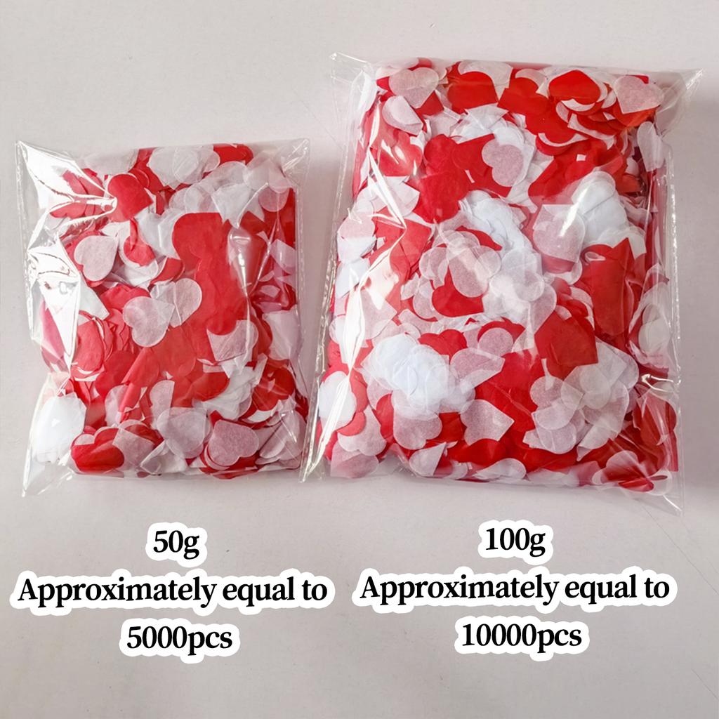 2500 Pieces of Heart-Shaped Heart Paper, Valentine's Day Table Decoration, Wedding Hand-Held Throwing Confetti, Balloon Filling