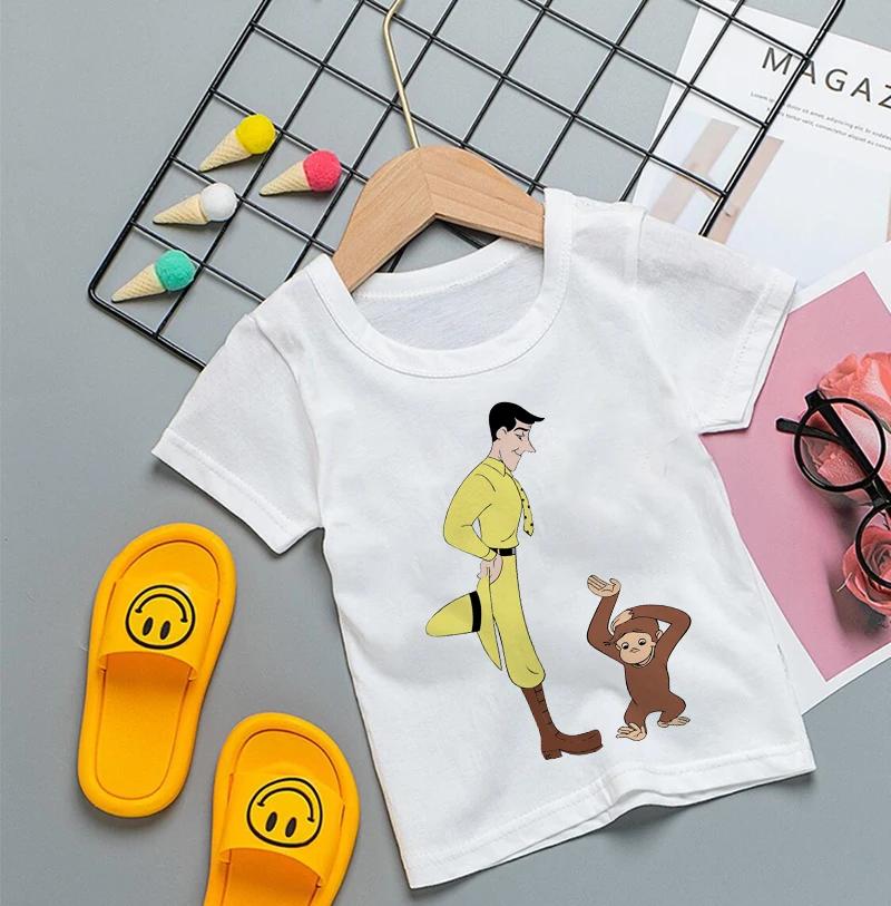 2026 Hot Sale Cartoons Baby Boys T Shirt Curious George Cartoon Print Kids TShirts Funny Monkey Children Girls Tops Clothes