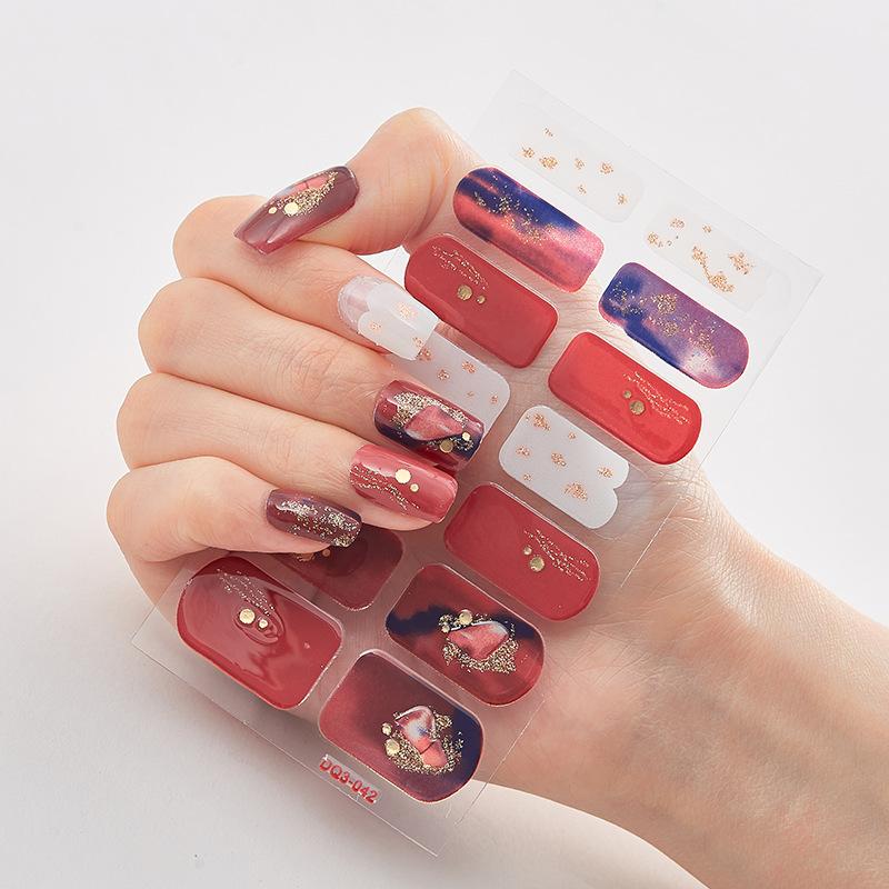 Nail Stickers  Nail Polish Self Adhesive Manicure Decoracion Nail Strips Nail Sticker Set Nail Accesoires