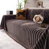 Winter Sofa Towel Shu Cotton Lint Solid Color 2024 New Thickened Warm Sofa Cover Cloth Straight Row Sofa Seat Cushion