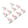 Stoffaufnäher Aufbügeln Aufnähen Niedliches Flamingo-Muster Gestickte Kleidung Applikationen für Hemden Jacken Tasche Rosa 10 Stück