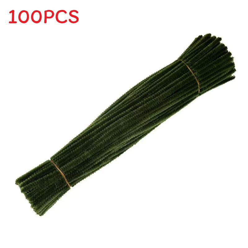 Pcs 100 Colorful Plush Root Twisting Rod Soft Felt Wire Strips Diy Decorations
