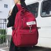 Schoolbags Elementary School Students Female College Students High School Students Junior High School Students Burgundy Backpack