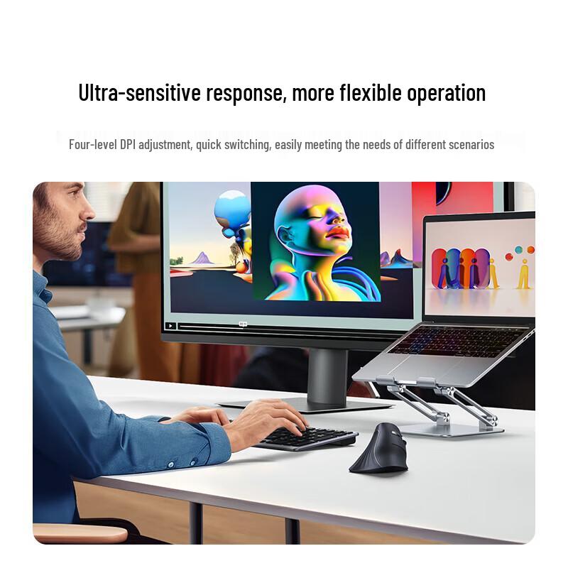 UGREEN Wireless Bluetooth Vertical Ergonomic Mouse