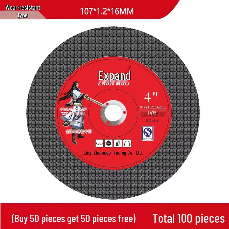 100mm Metal Cutting & Grinding Disc for Angle Grinders - Polishing Alloy Steel Saw Blade