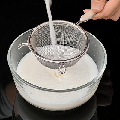 304 Stainless Steel Fine Mesh Spoon Colander Soybean Milk Juice Filter Multi-functional Food Strainer Kitchen Gadget