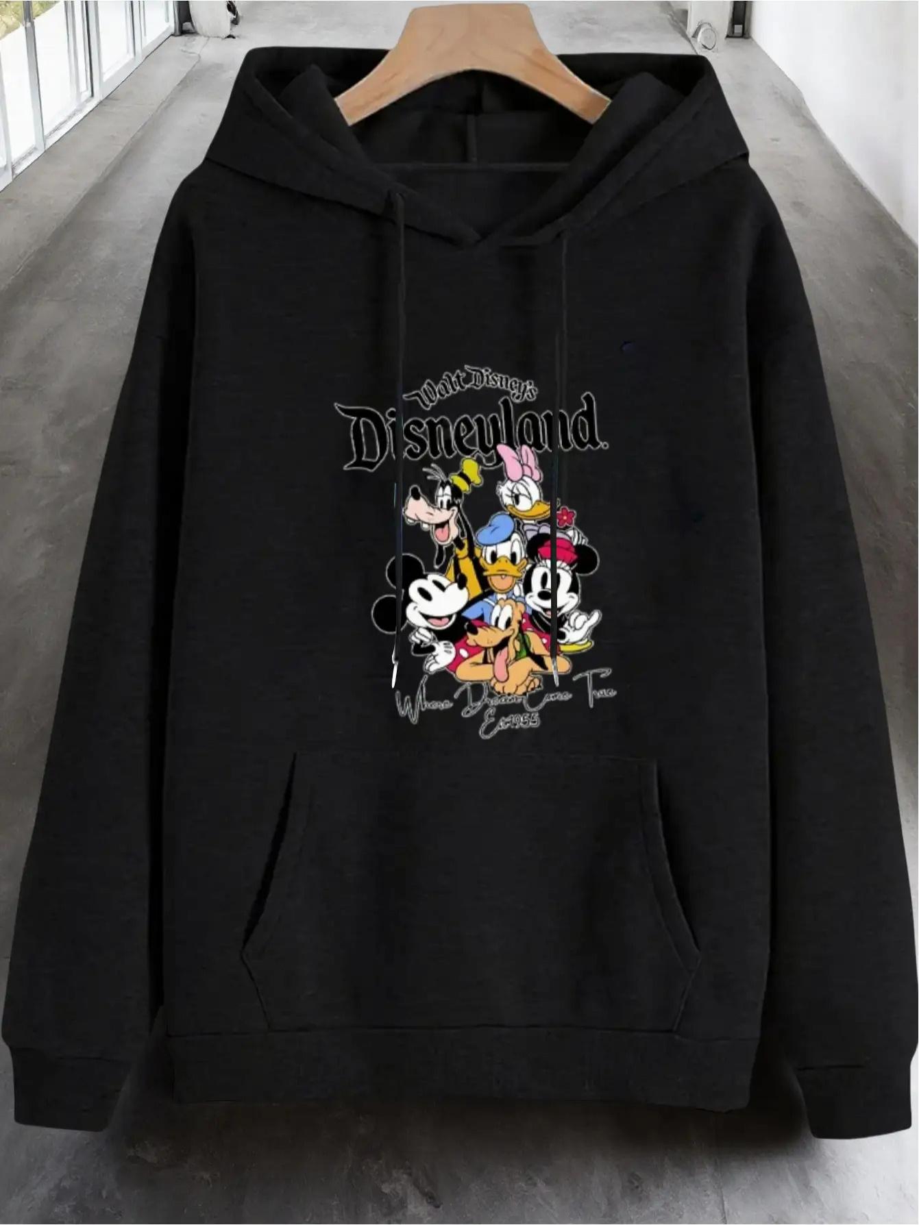 

Disney Mickey and Minnie Hoodies Soft and Comfortable Machine Washable Classic Disney Character Casual Hoodies 3XL