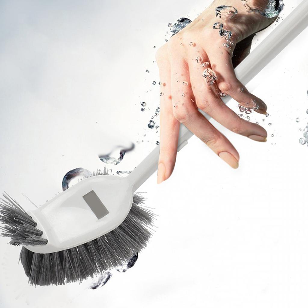 Toilet Brush & Holder Set Toilet Brush Deep Cleaning Toilet Brush with Edge Cleaner Flexible Toilet Brush Holder