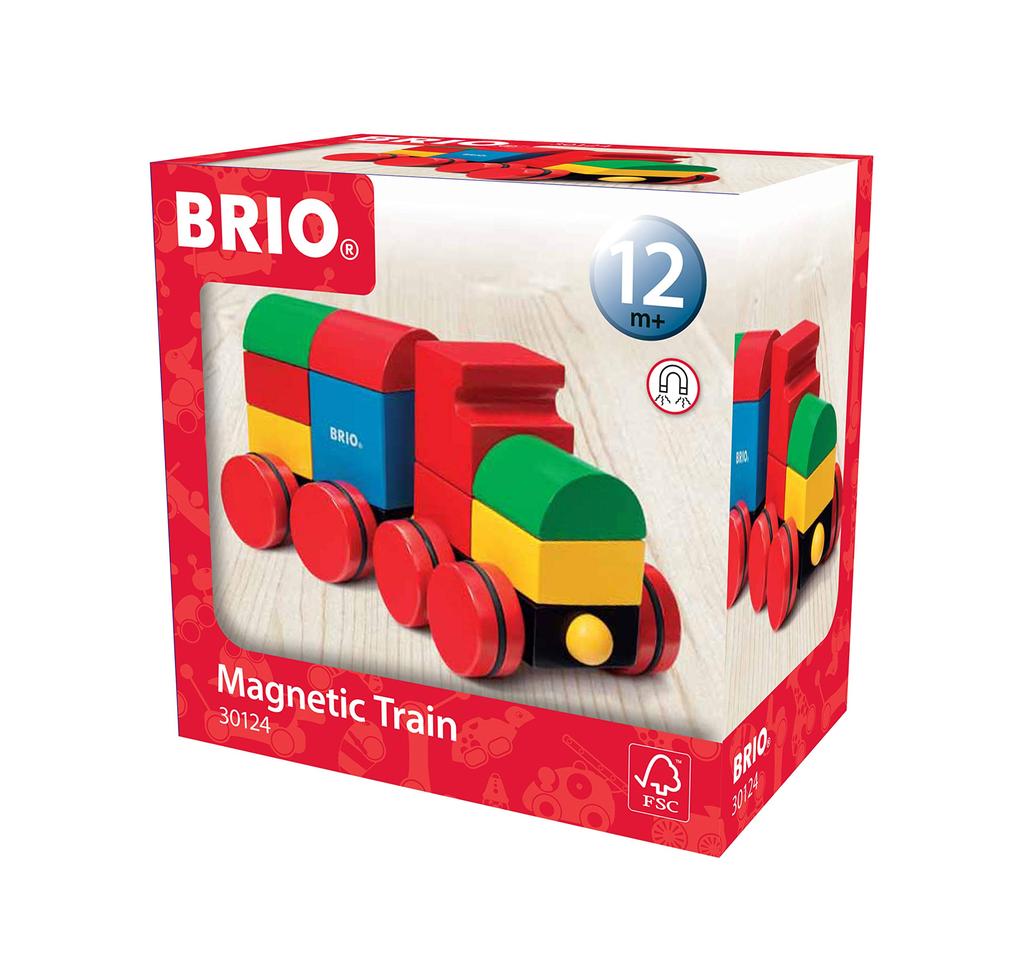 BRIO Magnetic Stacking Train (Red Tires) 30124