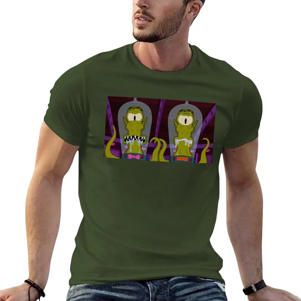 Kang and Kodos TShirt anime heavyweights plus size tops mens graphic tshirts anime