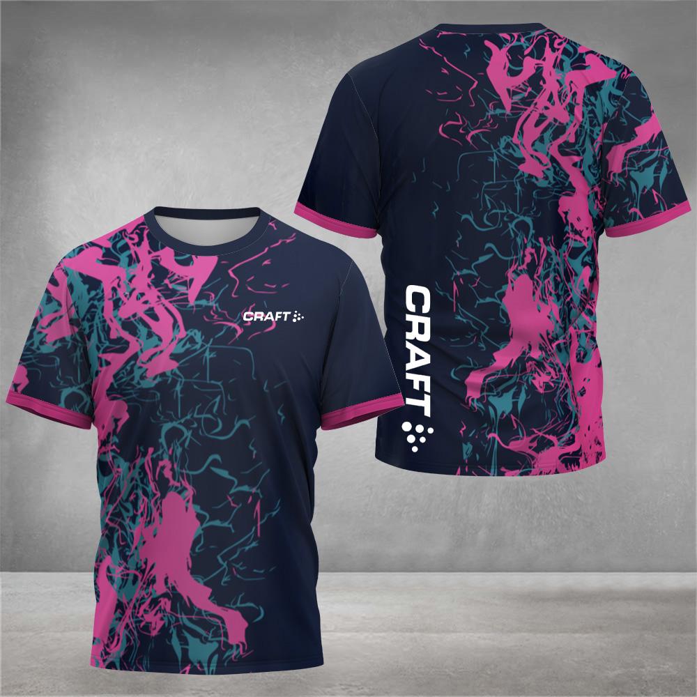 2026 New Summer Outdoor Leisure Men's Hiking Sports Letter Printed Comfortable and Breathable Round Neck T-shirt