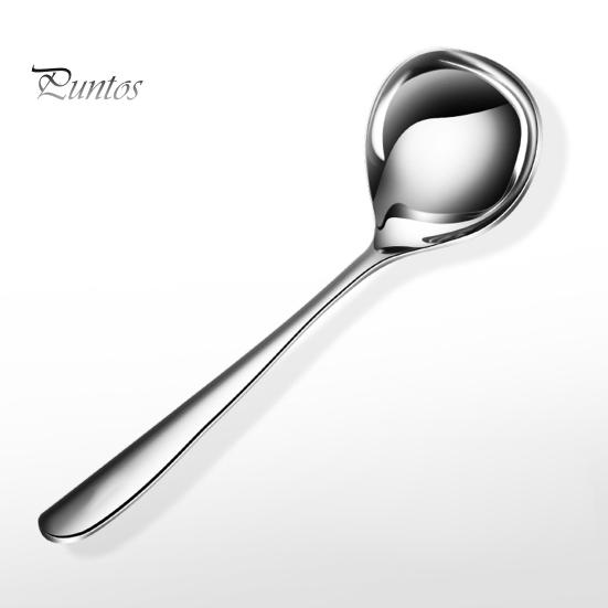 2ks Nerezová sada naběračky na polévku Zahuštěná dlouhá rukojeť Lžíce s kulatým okrajem Lžíce na omáčky vhodné do myčky