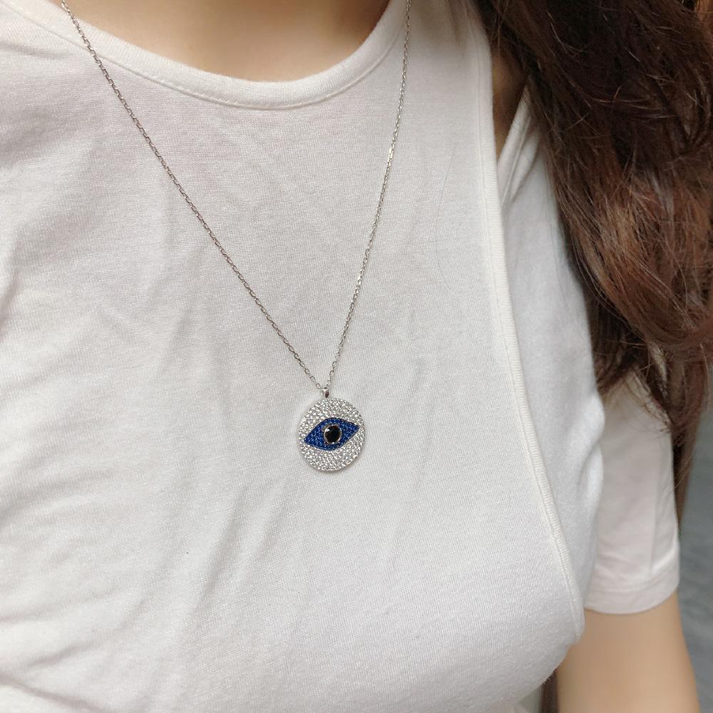 Colier cu ochi de diavol din argint S925 Bijuterii Instagram pentru femei