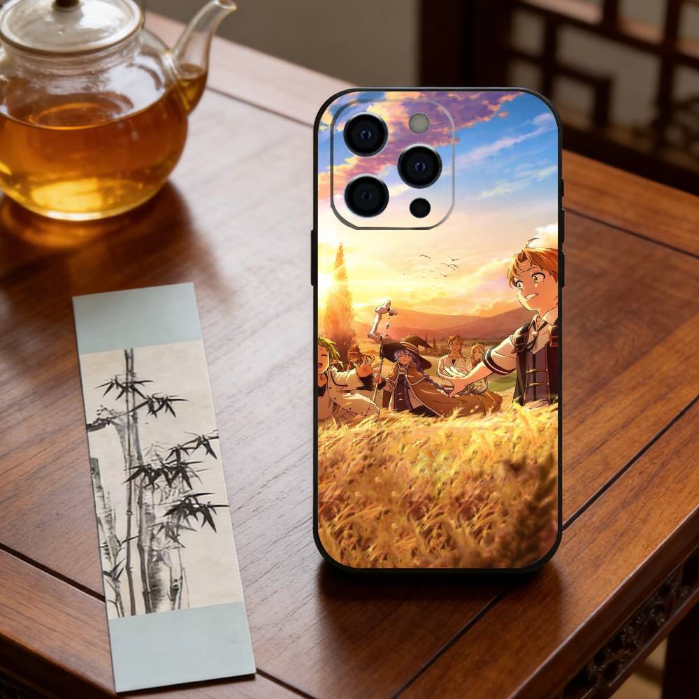 Anime M-Mushoku T-Tensei Phone Case For iPhone 17, 16,15,14,13,12,11 Plus,Pro Max, Others Soft Black Cover