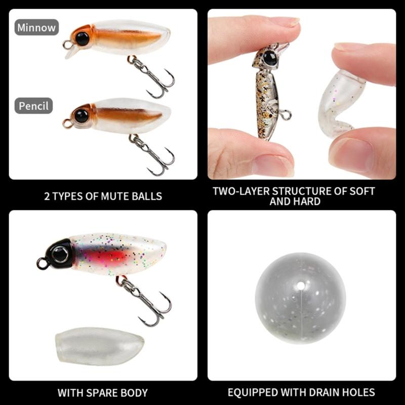 38mm Fishing Crankbaits Fishing Lures Swimbaits Wobbler Fishing Hard Baits Mini Lure for Bass Trout Saltwater Freshwater