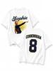 T-shirt da basket unisex Sophie Cunningham #8 Double Sided, Oversize per il Giorno della Partita