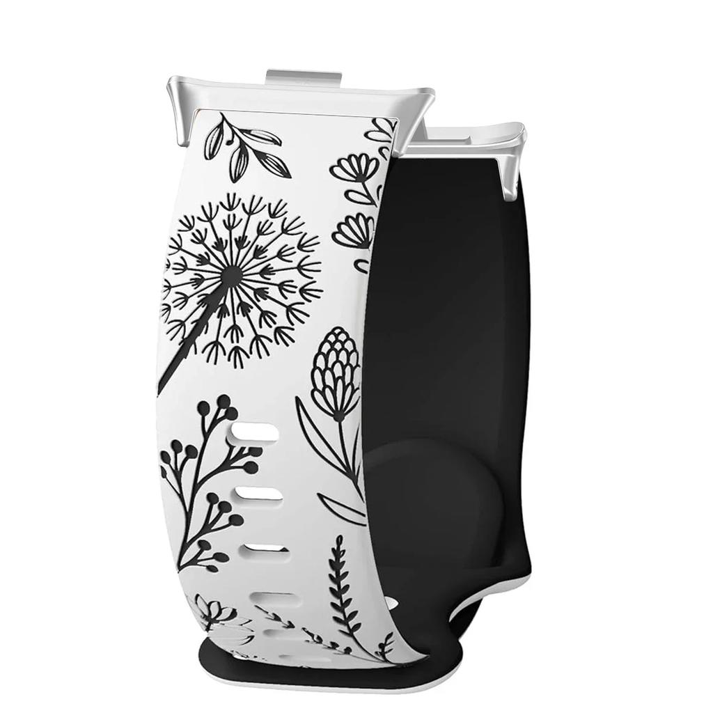 Silikonowy Pasek Pasek Do Xiaomi Mi Band 9 Pro/8 Pro Dwukolorowa Opaska na Nadgarstek z Mniszkiem Bransoletka Do Redmi Watch 4/5/6 Pasek Zamienny