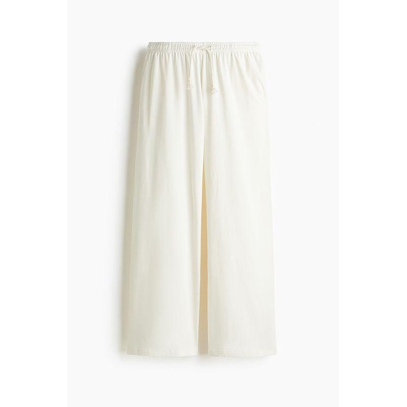 HM Ubrania Damskie Spodnie Casualowe Lato 2025 Nowe Proste Modne Temperament Wypoczynek Szeroka Nogawka Joggersy 1292508