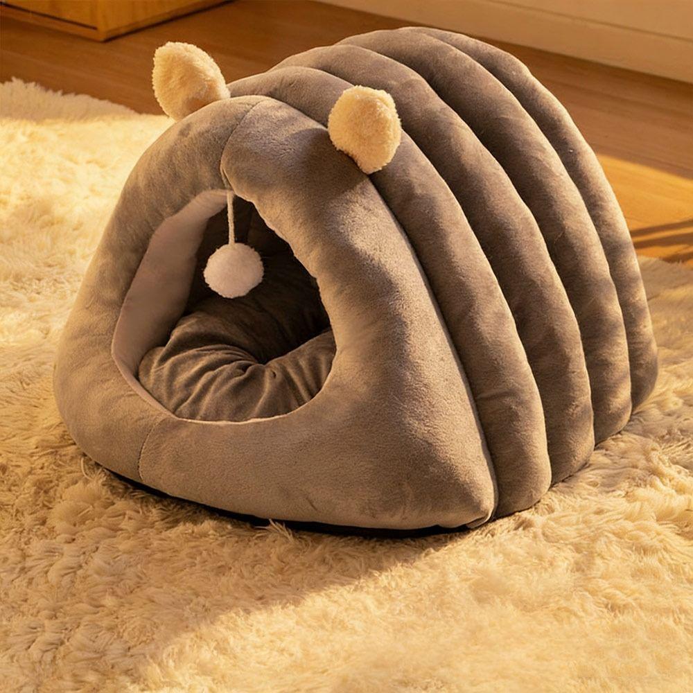 Cozy Small Pet Bed Warm Soft Dog Bed Comfortable Cat Cave Bed Kitten