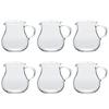 Toyo Sasaki Glass Syrup Pitcher with Handle, 80ml, Set of 6, Glass Creamer/Milk Pitcher, TS44029