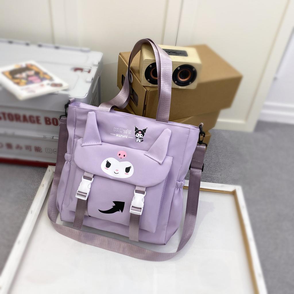 New student trend cartoon large capacity women's shoulder messenger bag versatile commuter tote bag tote bag