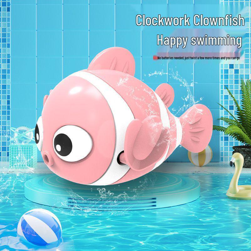 Summer Baby Bath Toy: Wind-up Little Dolphin & Clownfish
