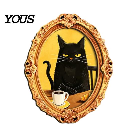 Spooky Fridge Magnets 1/6Pcs Halloween Retro Frame Refrigerator Magnet, Wooden Carved Photo Decorative Magnet for Home Office Cabinet Whiteboard Metal