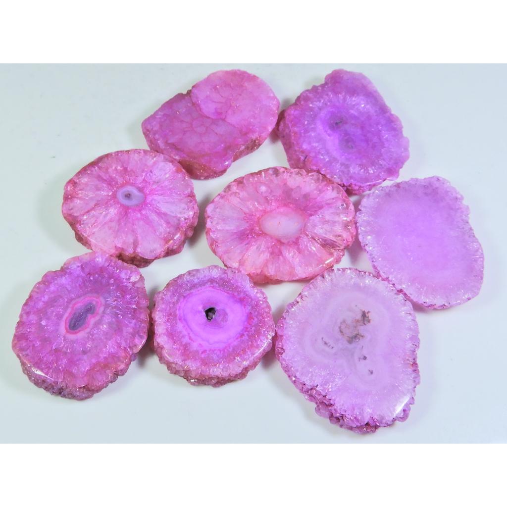 420Cts. Dyed Solar Druzy Agate Mix Shape Cabochon Loose Gemstone 08 Pcs Lot A-690