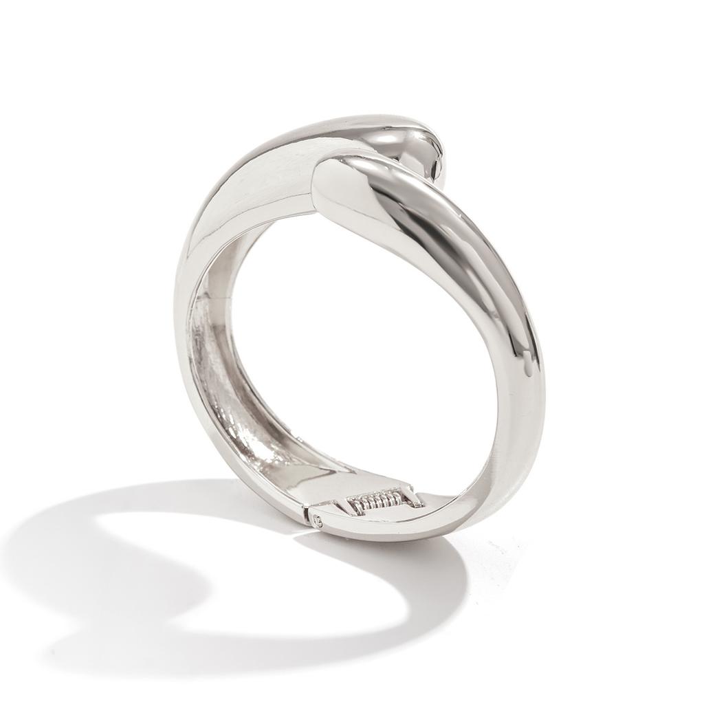 Hip-Hop Oval Arc Smooth Bracelet Personality Irregular Wave Alloy Bracelet