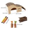 Hamster Chew Toy Cage House Toy Rattan Ball Biting Resistant Rabbit Toy for Small Animal Guinea Pigs Boredom Toy10PCS