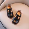 Scarpe in Pelle per Bambini Piccoli Opache Carine Classiche Scarpe Piatte per Bambini con Cinturino a T 21-30 Colore Unico Traforate Unisex Mary Janes per Bambino