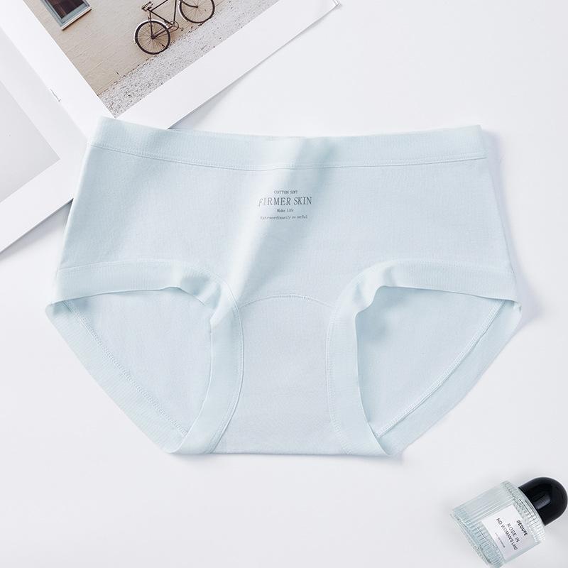Female Spring and Autumn Pure Cotton 10A Antibacterial Extended Crotch Waist Underwear