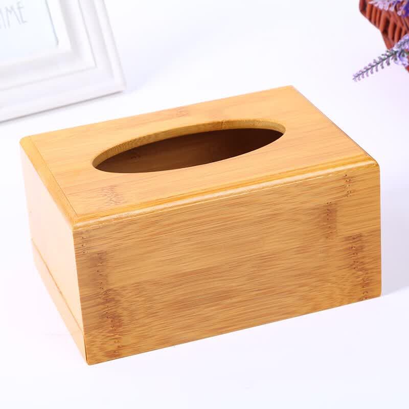Wooden Desktop Tissue Box