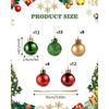 A95I-49Ct Christmas Ball For Mini Tree 1.18Inch Red Green Ball Tree Ornament Christmas Ornaments Set