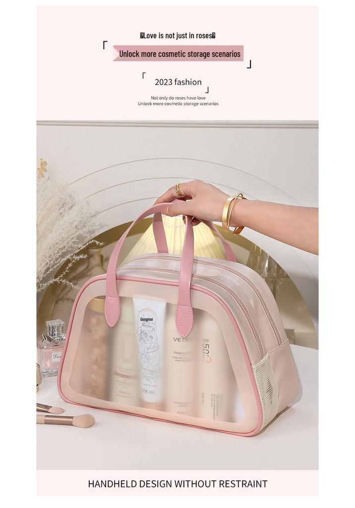 Ladder-Style Waterproof Makeup & Toiletry Bag, Large Capacity, Wet/Dry Separation, Portable for Travel & Swimming.