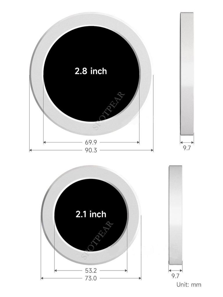 2,8-Zoll rundes USB-Display mit Wasserkühlung, 480x480 Auflösung & Tonaufnahme-Funktion