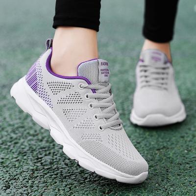 Lightweight Women Running Shoes Breathable Women's Walking Shoes Outdoor Soft Female Casual Shoes Lace Up Tennis Non-slip Flats