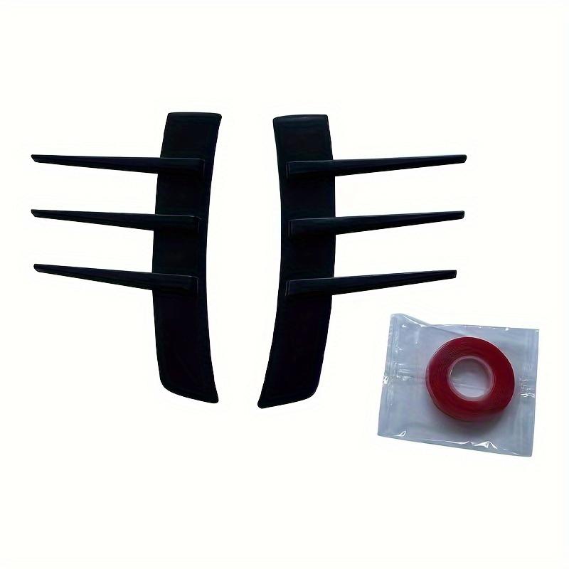 1 Paar Auto Seitenkotflügel Spoiler und Blattverkleidung mit Luftschlitzdekoration, Polierter TPU Kanarienvogel Splitter, Autostyling Zubehör