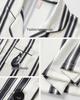 Women's Striped Thin Ice Silk Pajama Set, Long Sleeve, Spring/Autumn Style, High-End Feel for Indoors or Outdoors